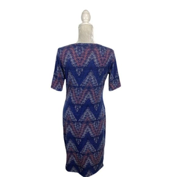 LuLaRoe Chevron Print Julia Dress Form Fitting M - Picture 4 of 6